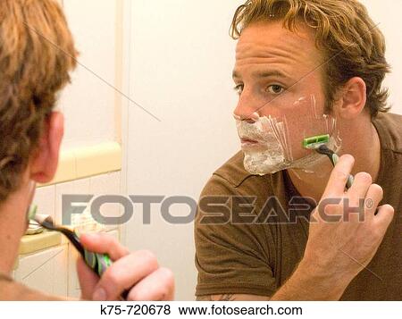 man shaving View Large Photo Image Stock Photo - man shaving. Fotosearch
