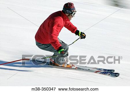 Man skiing in Sun Valley, Idaho. USA View Large Photo Image Stock Photo - Man skiing in Sun Valley, Idaho. USA. Fotosearch