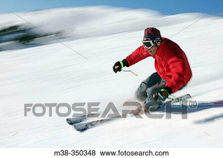 Man skiing in Sun Valley, Idaho. USA View Large Photo Image Stock Photo - Man skiing in Sun Valley, Idaho. USA. Fotosearch