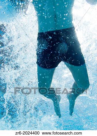 Stock Image - Man swimming.. Fotosearch