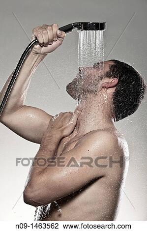 Man takes a shower View Large Photo Image Stock Image - Man takes a shower. Fotosearch