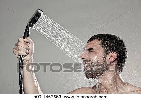 Man takes a shower View Large Photo Image Stock Image - Man takes a shower. Fotosearch