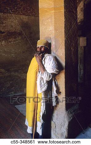 Man. Tcherqos church in the rock. Ethiopia. View Large Photo Image Stock Image - Man. Tcherqos church in the rock. Ethiopia.. Fotosearch