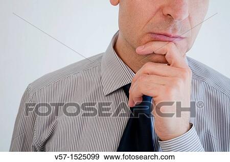 Man thinking. Close view. View Large Photo Image Stock Photo - Man thinking. Close view.. Fotosearch