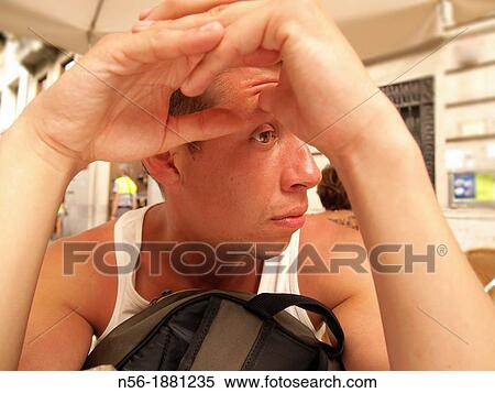 Stock Photography - Man thinking. Fotosearch