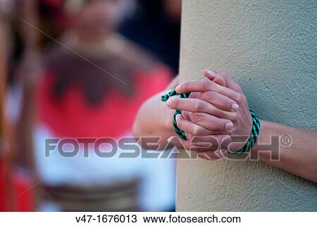 man tied to a column, Alzira, Valencia, Spain, Europe View Large Photo Image Stock Image - man tied to a column, Alzira, Valencia, Spain, Europe. Fotosearch