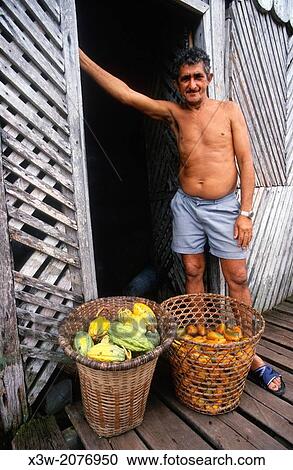 man, village, amazon rainforest, belem, state of para, amazon region, brazil, south america. View Large Photo Image Stock Image - man, village, amazon rainforest, belem, state of para, amazon region, brazil, south america.. Fotosearch