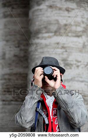 man with camera in saint peter's square, vatican, rome italy. View Large Photo Image Stock Photo - man with camera in saint peter's square, vatican, rome italy.. Fotosearch
