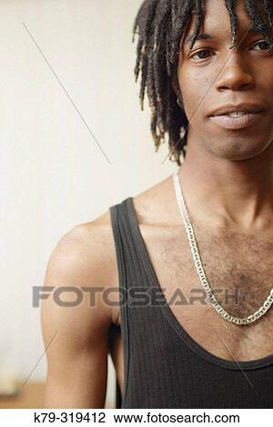 Stock Image - Man with dreadlocks.. Fotosearch