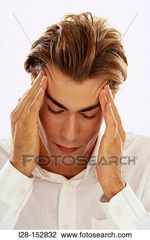 Man with headache View Large Photo Image Stock Image - Man with headache. Fotosearch