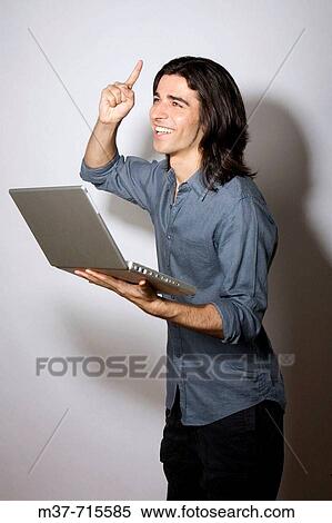 Man with laptop. View Large Photo Image Stock Photography - Man with laptop.. Fotosearch
