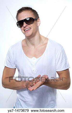 Man with Sunglasses Smiling View Large Photo Image Stock Photo - Man with Sunglasses Smiling. Fotosearch