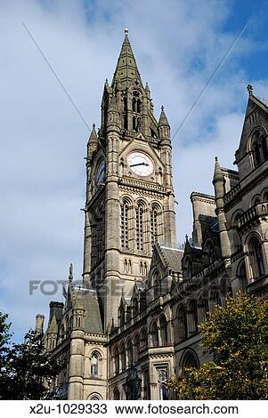 Manchester Town Hall in Albert Square, Manchester, England, UK View Large Photo Image Stock Image - Manchester Town Hall in Albert Square, Manchester, England, UK. Fotosearch