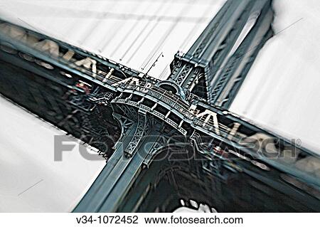 Manhattan Bridge, New York City View Large Photo Image Stock Image - Manhattan Bridge, New York City. Fotosearch