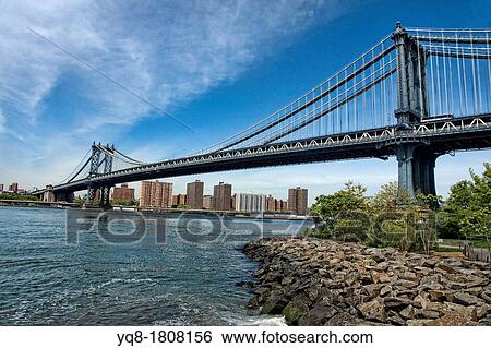 Manhattan Bridge, New York City, U. S. A. View Large Photo Image Stock Photograph - Manhattan Bridge, New York City, U. S. A.. Fotosearch