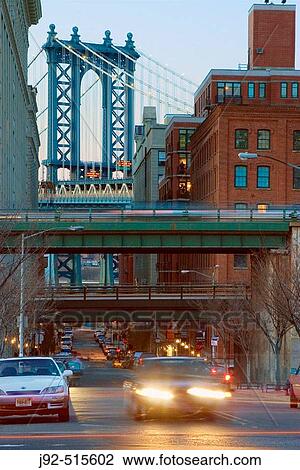Manhattan Bridge. View from Cadman Plaza, Brooklyn. In forgraound BQE overpass. New York. USA. View Large Photo Image Stock Image - Manhattan Bridge. View from Cadman Plaza, Brooklyn. In forgraound BQE overpass. New York. USA.. Fotosearch