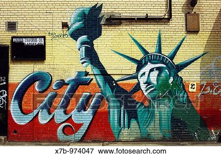 Manhattan, New York, USA Graffiti mural on the Lower East Side View Large Photo Image Stock Photo - Manhattan, New York, USA Graffiti mural on the Lower East Side. Fotosearch