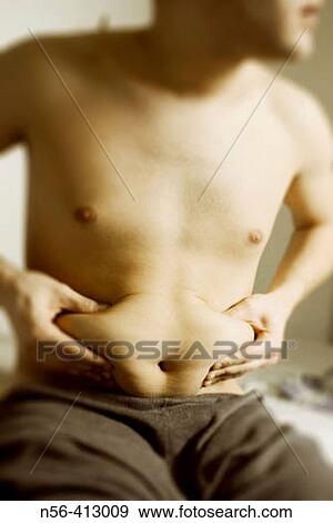 Stock Photo - Man's belly. Fotosearch