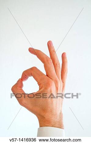 Man's hand expressing OK. Close view. View Large Photo Image Stock Photograph - Man's hand expressing OK. Close view.. Fotosearch
