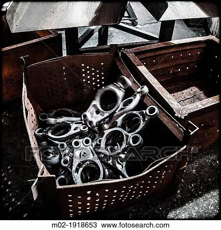 Stock Image - Manufacturing metalworking plant in Spain, Europe. Fotosearch
