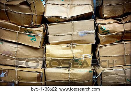 many cardboard boxes stacked, View Large Photo Image Stock Image - many cardboard boxes stacked,. Fotosearch