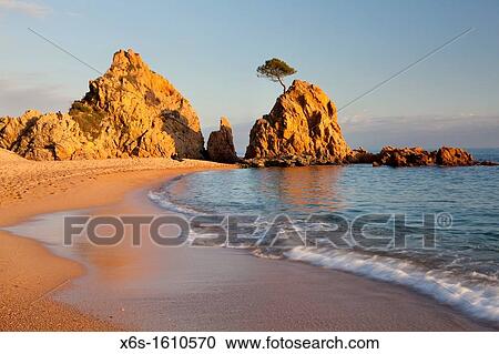 Stock Image - Mar Menuda in Tossa de Mar village, Costa Brava, Girona, Spain. Fotosearch