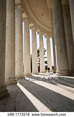 Marble columns create a shadow pattern at the Jefferson Memorial View Large Photo Image Stock Photo - Marble columns create a shadow pattern at the Jefferson Memorial. Fotosearch