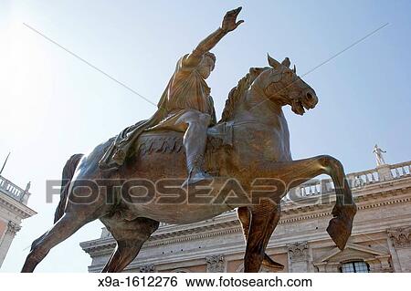 Marcus Aurelius Statue in Campidogio - Capitoline Square in Rome, Italy, Europe View Large Photo Image Stock Photograph - Marcus Aurelius Statue in Campidogio - Capitoline Square in Rome, Italy, Europe. Fotosearch