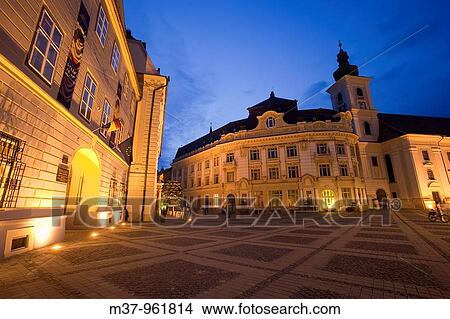 Mare squre Sibiu Transylvania Romania View Large Photo Image Picture - Mare squre Sibiu Transylvania Romania. Fotosearch
