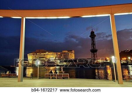 Maremagnum and harbour with World Trade Center building in background, Barcelona, Catalonia, Spain View Large Photo Image Stock Photo - Maremagnum and harbour with World Trade Center building in background, Barcelona, Catalonia, Spain. Fotosearch