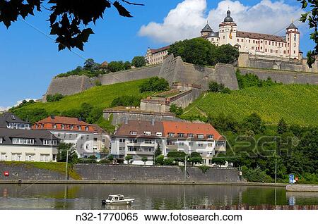 Marienberg Fortress and Main River, W? rzburg, UNESCO World Heritage Site, Romantische Strasse (Romantic Road), Franconia, Bavaria, Germany, Europe View Large Photo Image Stock Photography - Marienberg Fortress and Main River, W? rzburg, UNESCO World Heritage Site, Romantische Strasse (Romantic Road), Franconia, Bavaria, Germany, Europe. Fotosearch