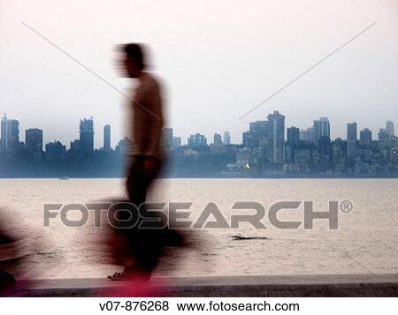 Maritime promenade, Chowpatty, Mumbai, Maharashtra, India View Large Photo Image Stock Photo - Maritime promenade, Chowpatty, Mumbai, Maharashtra, India. Fotosearch