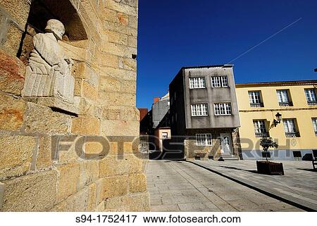 Maritime square of A Pobra do Caramial, A Corua, Spain View Large Photo Image Stock Photo - Maritime square of A Pobra do Caramial, A Corua, Spain. Fotosearch