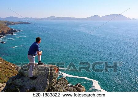 Stock Image - Maritime Terrestrial National Park of the Atlantic Islands, Islas cies, Cabo Home, Cangas, Pontevedra province, Galicia, Spain.. Fotosearch