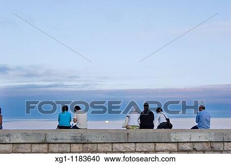 Stock Image - MARITIME WALK, SITGES, BARCELONA, CATALONIA, SPAIN. Fotosearch