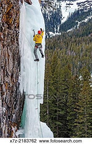 Mark Weber ice climbing a route called Thin Chance which is rated WI-4, 5 and located in Hyalite Canyon in the Gallatin Mountains near the city of Bozeman in southern Montana. View Large Photo Image Stock Image - Mark Weber ice climbing a route called Thin Chance which is rated WI-4, 5 and located in Hyalite Canyon in the Gallatin Mountains near the city of Bozeman in southern Montana.. Fotosearch