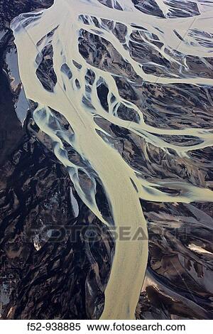 Stock Photography - Markarflj? t river, glacier thawing out, Iceland. Fotosearch