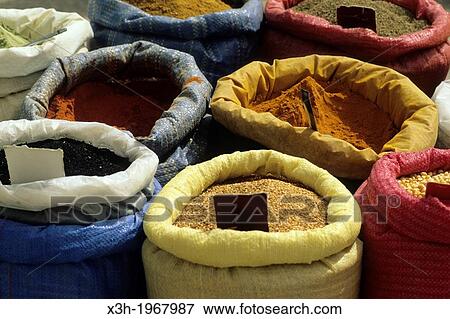 Stock Photo - market at El May, Djerba island, Tunisia, North Africa.. Fotosearch