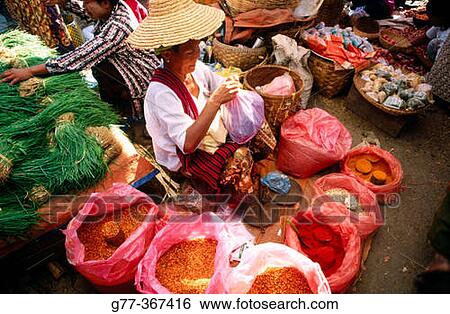Market at Kalaw. Shan State. Myanmar. View Large Photo Image Stock Photograph - Market at Kalaw. Shan State. Myanmar.. Fotosearch