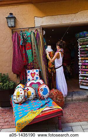 Stock Image - Market, Begur, Baix EmpordB, Costa Brava, Girona Province, Catalonia, Spain.. Fotosearch
