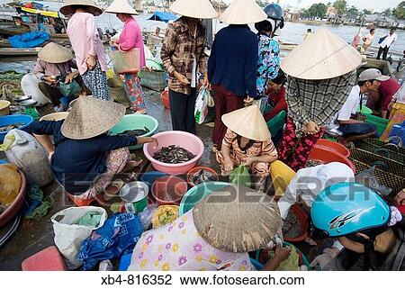 Market, Cai Rang, Vietnam View Large Photo Image Stock Image - Market, Cai Rang, Vietnam. Fotosearch