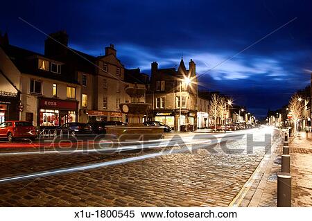 Market Street at Dusk St Andrews Fife Scotland View Large Photo Image Stock Photography - Market Street at Dusk St Andrews Fife Scotland. Fotosearch