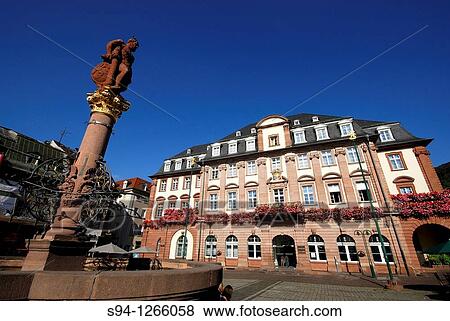 Markt square in center of Heidelberg, Baden-W? rttemberg, Germany View Large Photo Image Stock Photo - Markt square in center of Heidelberg, Baden-W? rttemberg, Germany. Fotosearch