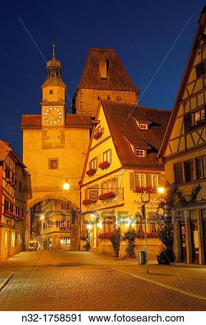 Markus Tower, Rothenburg ob der Tauber, Romantische Strasse (Romantic Road), Franconia, Bavaria, Germany, Europe View Large Photo Image Stock Image - Markus Tower, Rothenburg ob der Tauber, Romantische Strasse (Romantic Road), Franconia, Bavaria, Germany, Europe. Fotosearch