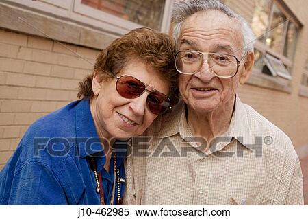 Stock Photography - Married couple, he with frontal-lobe dementia, Boston, Massachusetts. USA.. Fotosearch
