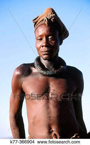 Married himba man. Kaokoveld. Namibia. View Large Photo Image Picture - Married himba man. Kaokoveld. Namibia.. Fotosearch