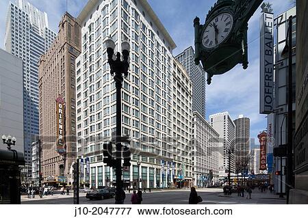 Marshall field clock at corner of State & Randolph, Chicago, Illinois, USA View Large Photo Image Stock Photo - Marshall field clock at corner of State & Randolph, Chicago, Illinois, USA. Fotosearch