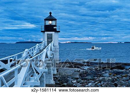 Marshall Point Light, Port Clyde, Maine, ME, USA View Large Photo Image Picture - Marshall Point Light, Port Clyde, Maine, ME, USA. Fotosearch