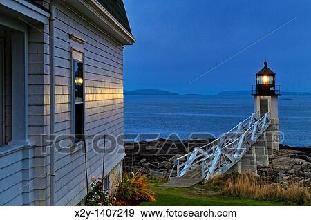 Marshall Point Light Station, Port Clyde, Maine, USA Est 1832 View Large Photo Image Stock Photo - Marshall Point Light Station, Port Clyde, Maine, USA Est 1832. Fotosearch