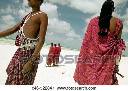 Masai people. Paje beach. Zanzibar Island. Tanzania View Large Photo Image Stock Photo - Masai people. Paje beach. Zanzibar Island. Tanzania. Fotosearch